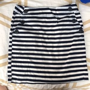Navy and White striped skirt!